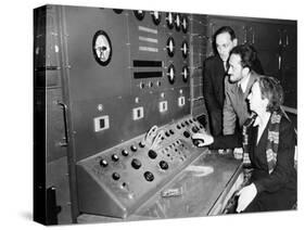 Atomic Scientist Irene Curie at France's First Nuclear Reactor in 1948-null-Stretched Canvas