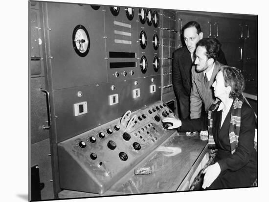 Atomic Scientist Irene Curie at France's First Nuclear Reactor in 1948-null-Mounted Photo