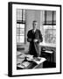 Atomic Scientist J. Robert Oppenheimer Standing in His Office after the Gray Report Was Published-Alfred Eisenstaedt-Framed Premium Photographic Print