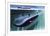 Atomic Submarine under the Ice-English School-Framed Giclee Print