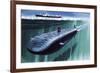 Atomic Submarine under the Ice-English School-Framed Giclee Print