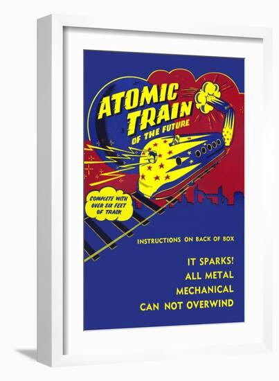 Atomic Train of the Future-null-Framed Art Print