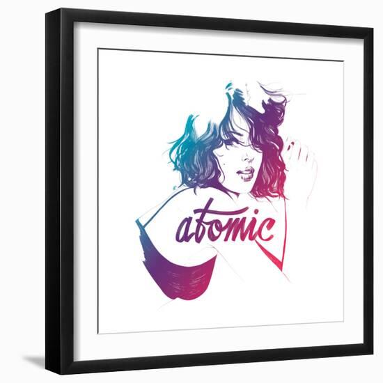 Atomic-Manuel Rebollo-Framed Art Print