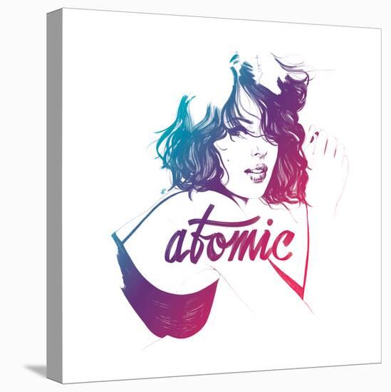 Atomic-Manuel Rebollo-Stretched Canvas