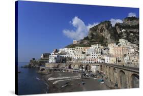 Atrani Beach Front, Near Amalfi, Costiera Amalfitana (Amalfi Coast), Campania, Italy-Eleanor Scriven-Stretched Canvas