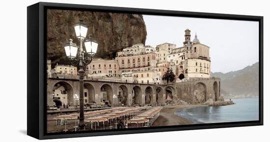 Atrani Caffe #5A Horizontal-Alan Blaustein-Framed Stretched Canvas