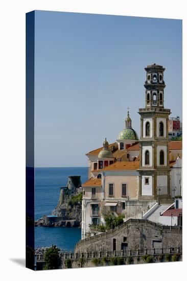 Atrani Church Tower Italy-Charles Bowman-Stretched Canvas