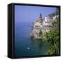 Atrani Near Amalfi, Costiera Amalfitana (Amalfi Coast), Unesco World Heritage Site, Campania, Italy-Roy Rainford-Framed Stretched Canvas