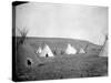 Atsina Camp Scene-Edward S^ Curtis-Stretched Canvas