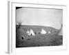 Atsina Camp Scene-Edward S^ Curtis-Framed Photographic Print