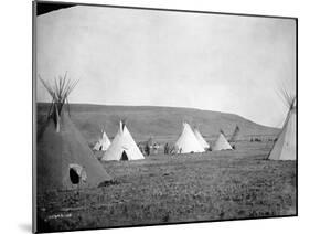 Atsina Camp Scene-Edward S^ Curtis-Mounted Photographic Print