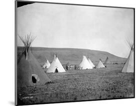 Atsina Camp Scene-Edward S^ Curtis-Mounted Photographic Print