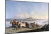 Attachment of Horses Pulling Boats Down the Rhone, C1825-1870-Alexandre Dubuisson-Mounted Giclee Print