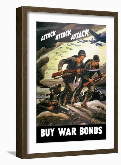 Attack Attack Attack-null-Framed Art Print