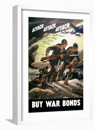 Attack Attack Attack-null-Framed Art Print