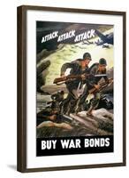 Attack Attack Attack-null-Framed Art Print