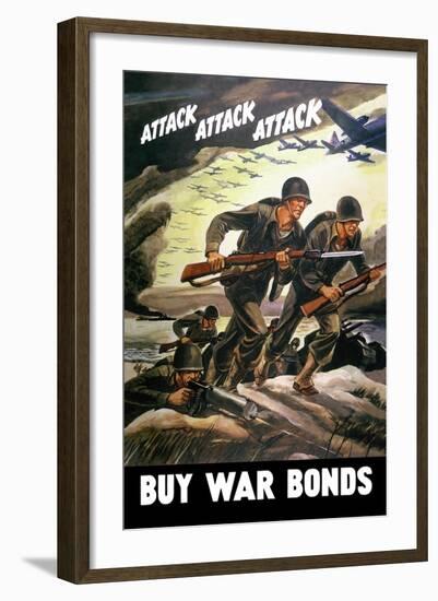 Attack Attack Attack-null-Framed Art Print