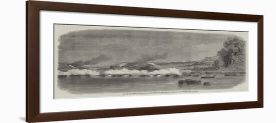 Attack by British Forces on the Stronghold of the Loosoos, a Tribe on the Western Coast of Africa-null-Framed Giclee Print