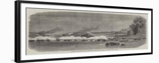 Attack by British Forces on the Stronghold of the Loosoos, a Tribe on the Western Coast of Africa-null-Framed Giclee Print