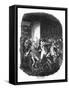 Attack by Ruffians-George Cruickshank-Framed Stretched Canvas