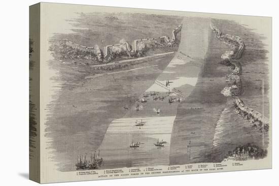 Attack by the Allied Forces on the Chinese Fortifications at the Mouth of the Peiho River-null-Stretched Canvas