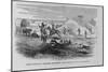 Attack of Indians on a Bull-Train near Sheridan, Kansas. Sketched by James Kidd, Jun. See First-null-Mounted Giclee Print