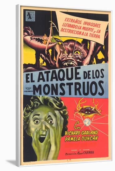 Attack of the Crab Monsters, Spanish Movie Poster, 1957-null-Framed Poster