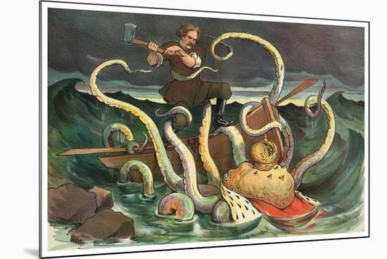 Attack Of The Royal Kraken-JS Pughe-Mounted Art Print