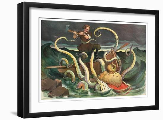 Attack Of The Royal Kraken-JS Pughe-Framed Art Print