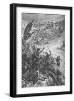 'Attack of the Zulus on the Escort of the Eightieth Regiment at the Intombe River', 1879, (c1880)-Unknown-Framed Giclee Print