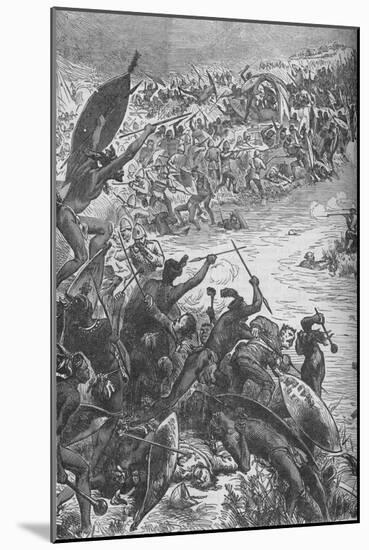 'Attack of the Zulus on the Escort of the Eightieth Regiment at the Intombe River', 1879, (c1880)-Unknown-Mounted Giclee Print