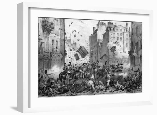 Attack on Barricade-Victor Adam-Framed Art Print