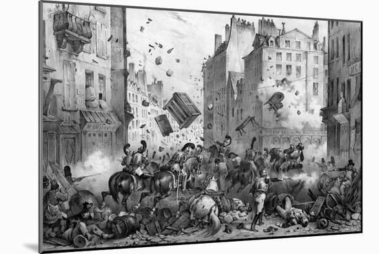 Attack on Barricade-Victor Adam-Mounted Art Print