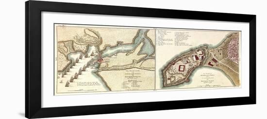 Attack on Geriah Pirate Fort South of Bombay, India by Admiral Watson, 1756-null-Framed Giclee Print