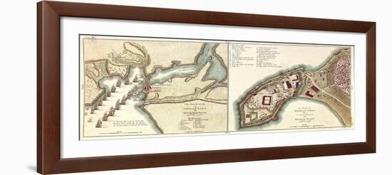 Attack on Geriah Pirate Fort South of Bombay, India by Admiral Watson, 1756-null-Framed Giclee Print