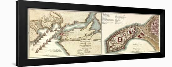 Attack on Geriah Pirate Fort South of Bombay, India by Admiral Watson, 1756-null-Framed Giclee Print