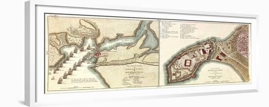 Attack on Geriah Pirate Fort South of Bombay, India by Admiral Watson, 1756-null-Framed Giclee Print