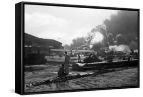 Attack on Pearl Harbor-Bettmann-Framed Stretched Canvas