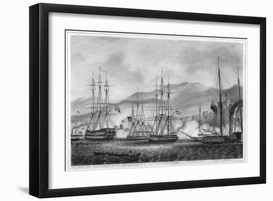 Attack on Sidon by Commodore Charles Napier, 26 September 1840-George Greatbatch-Framed Premium Giclee Print