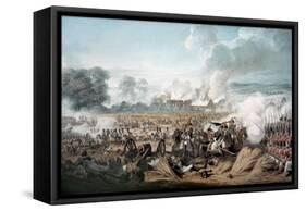 Attack on the British Squares by French Cavalry at the Battle of Waterloo, 1815-Denis Dighton-Framed Stretched Canvas