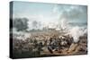 Attack on the British Squares by French Cavalry at the Battle of Waterloo, 1815-Denis Dighton-Stretched Canvas