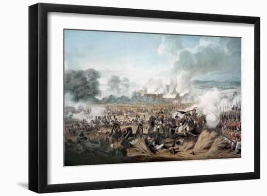 Attack on the British Squares by French Cavalry at the Battle of Waterloo, 1815-Denis Dighton-Framed Giclee Print