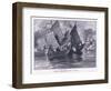 Attack on the Chinese Junks AD 1841-William Heysham Overend-Framed Giclee Print