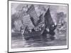 Attack on the Chinese Junks AD 1841-William Heysham Overend-Mounted Giclee Print