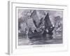 Attack on the Chinese Junks AD 1841-William Heysham Overend-Framed Giclee Print