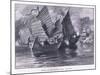 Attack on the Chinese Junks AD 1841-William Heysham Overend-Mounted Giclee Print