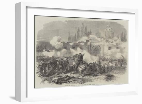 Attack on the Convent of Arkadi, Crete, by the Turkish Soldiers-null-Framed Giclee Print