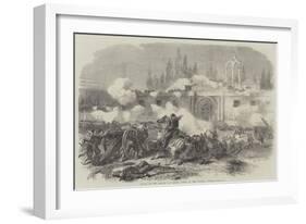 Attack on the Convent of Arkadi, Crete, by the Turkish Soldiers-null-Framed Giclee Print