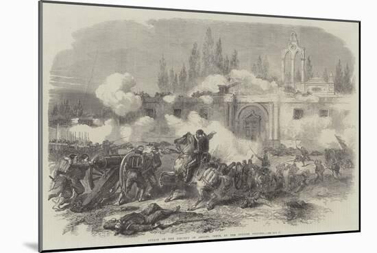 Attack on the Convent of Arkadi, Crete, by the Turkish Soldiers-null-Mounted Giclee Print
