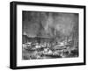 Attack on the French Invasion Flotilla at Boulogne, France, 15-16 August 1801 (1882-188)-Charaire et fils-Framed Giclee Print